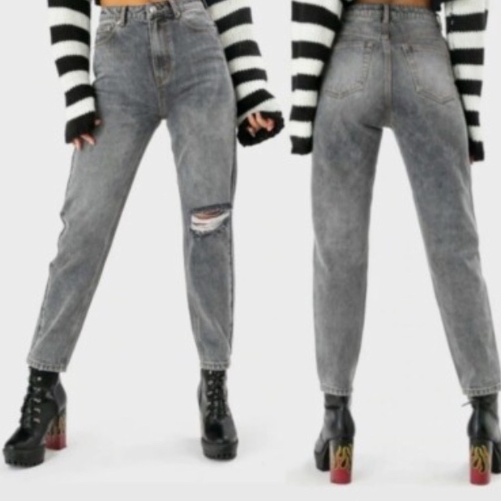 Adika gray Camden mom jean light wash  size M